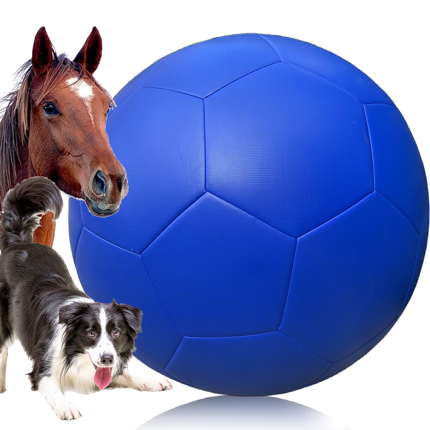 Herding Ball for Dogs Large & Medium, 18" Collie Ball for Blue Heelers Australian Shepard Cattle Dog Horse Balls with Hand Pump | for Play Herding Ball |Herding Ball Horse Dog Toys Gift