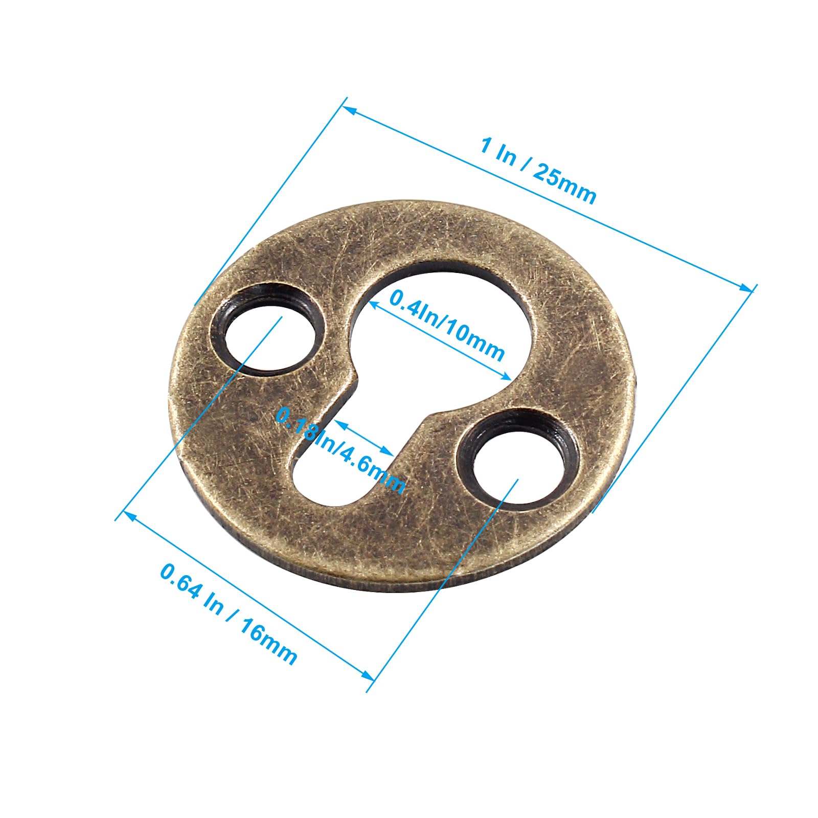 60 Stück Metall-Schlüsselloch-Aufhänger – 25 Mm, Silber, Mit Schrauben & Schraubendreher, Für Bilder & Regale