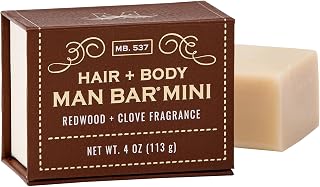 San Francisco Soap Hair and Body Mini-Bar 4oz (Redwood and Clove) - No Harmful Chemicals - Good for All Skin Types - Made in the USA