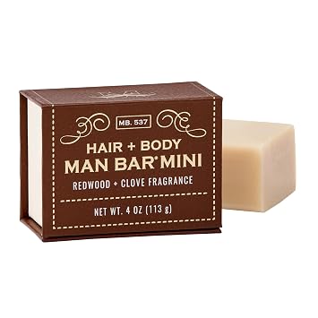 San Francisco Soap Hair and Body Mini-Bar 4oz Redwood and Clove - No Harmful Chemicals - Good for All Skin Types - Made in the USA