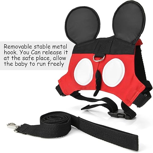 Miniatura 4 de Cinturón antipérdidas para niño pequeño con minicorrea de seguridad para niños y niñas, Rojo