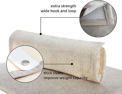 Miniatura 5 de 2 Packs Hanging Closet Organizer 4-Shelf Hanging Shelves Collapsible Hanging Storage Shelf for Bedroom College Dorm Pantry Camper RV, Beige