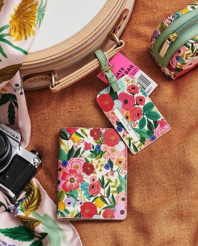 RIFLE PAPER CO. Garden Party Passport Holder, Travel Essentials for Women, Card and Passport Anti Theft Wallet, Sized to Fit All Standard Passports, 5.5" L x 4.25" W (Closed) - Image 5