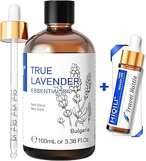Pure Undiluted Premium Therapeutic Grade Lavender Essential Oil for Diffuser, Skin Care, Massage, Hair Growth, Body - 3.38fl. oz