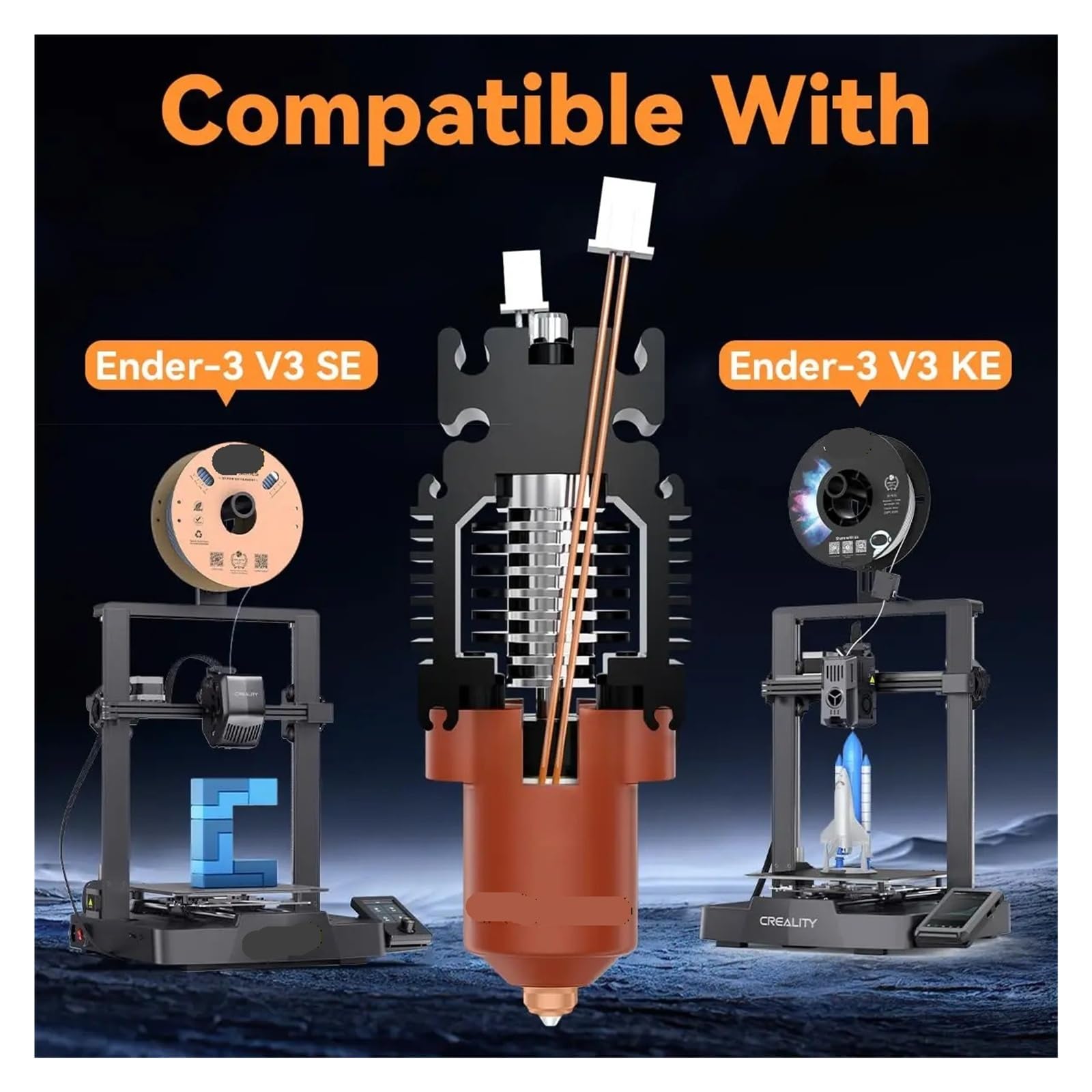 Compatible con Creality, Ender 3 V3 SE/KE Kit de hotend cerámico