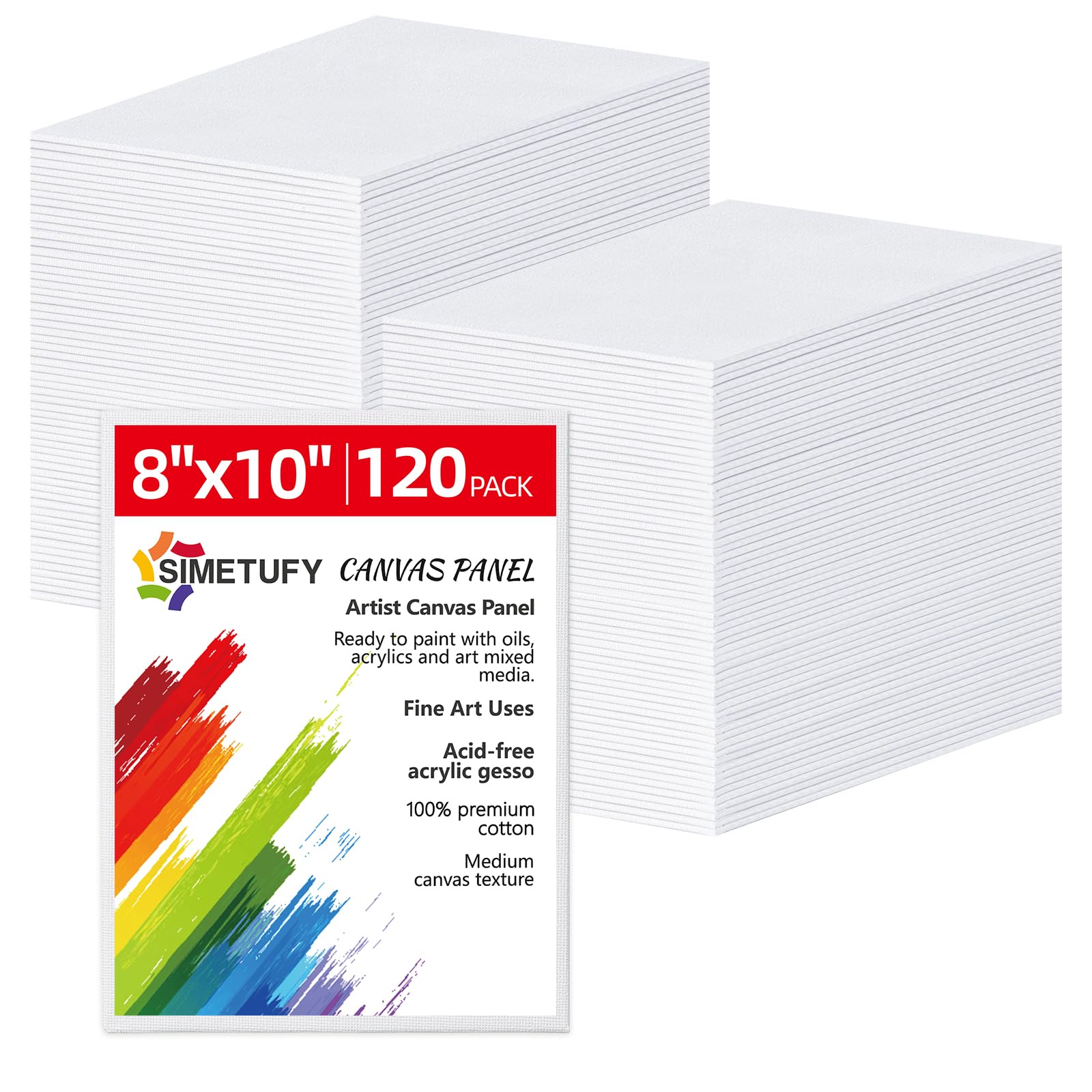 Snapklik.com : Canvas Boards For Painting 8x10 120 Pack d Acid Free ...