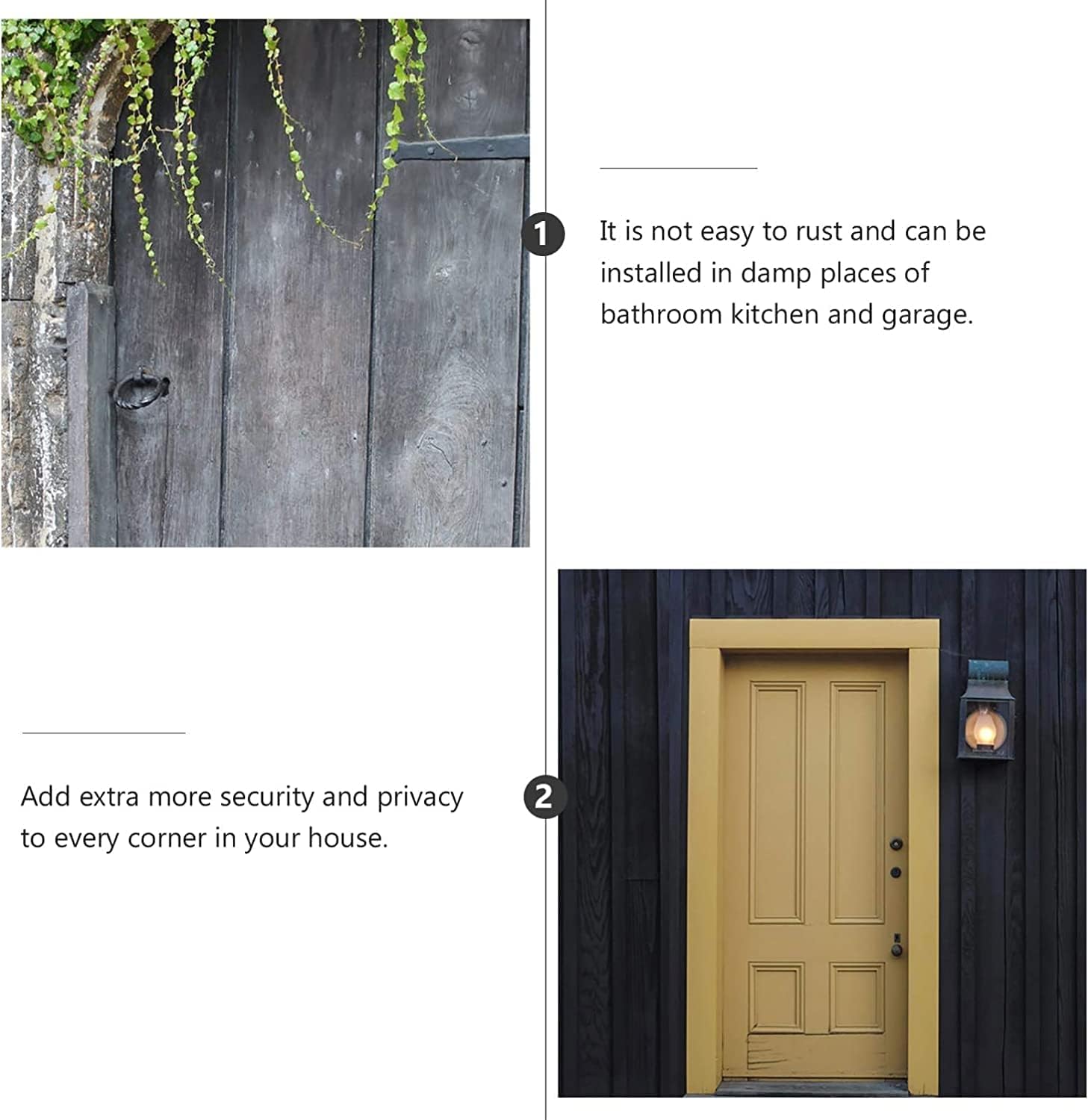 Door Lock Bolt,Sliding Door Lock,Barrel Bolt Retro Slide Latch Lock Zinc Alloy Vintage Slide Lock Heavy Duty Sliding Door Latch Lock for Gate Home Yard Garden Si