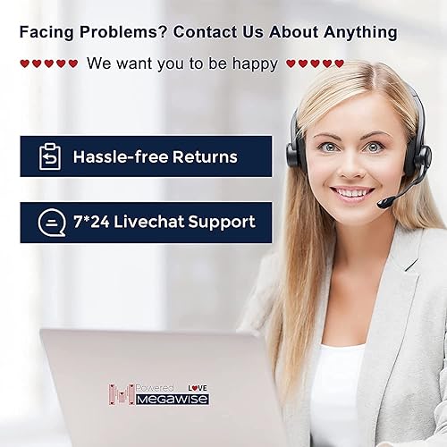 Miniatura 7 de Megawise Humidificador de niebla fría con diseño de recarga superior, capacidad de 2 litros, alta salida de niebla, sin fugas y luz nocturna de 7