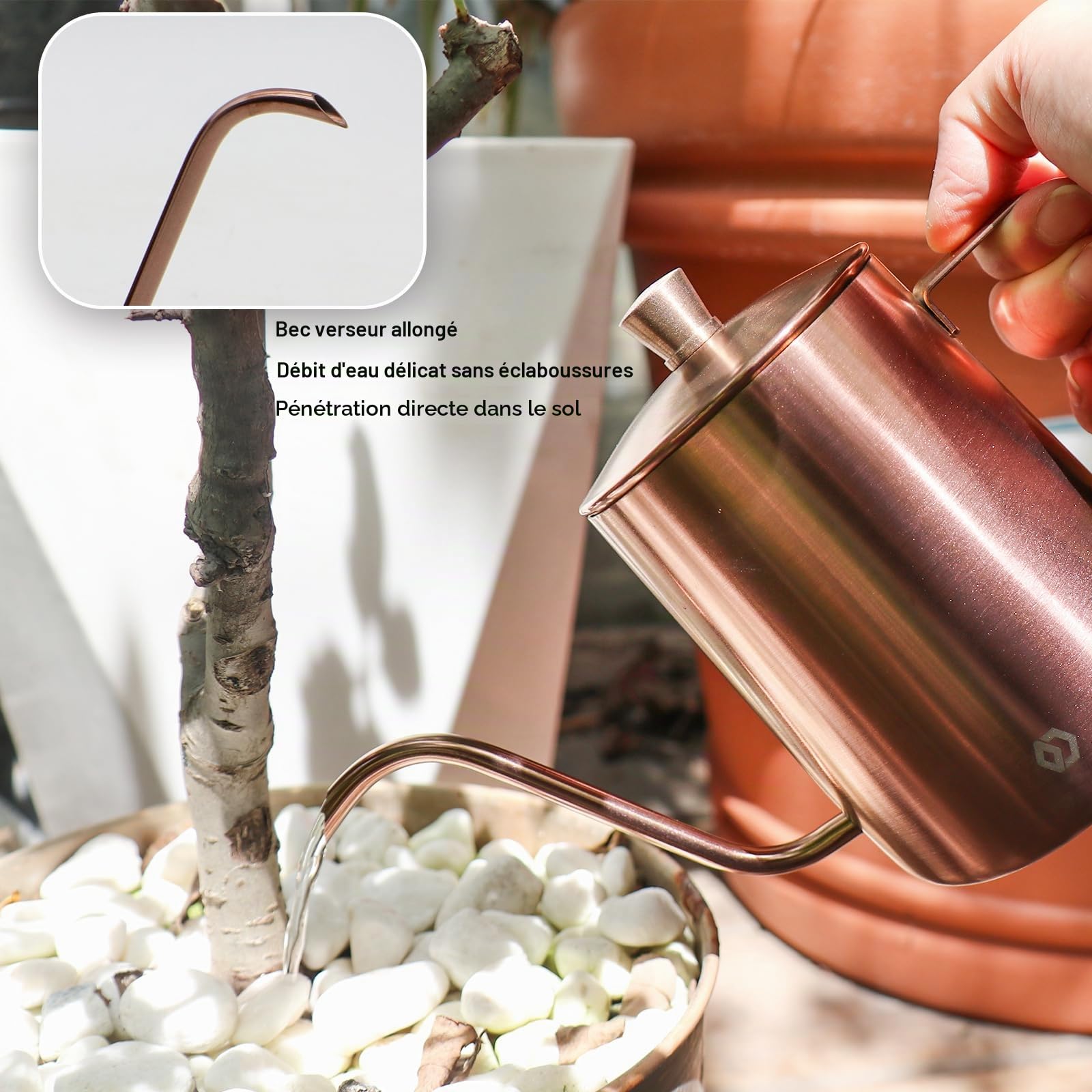 OFFIDIX Lot de 2 vaporisateurs d'arrosage pour plantes d'intérieur et d'extérieur ou nettoyage de la maison (or rose)