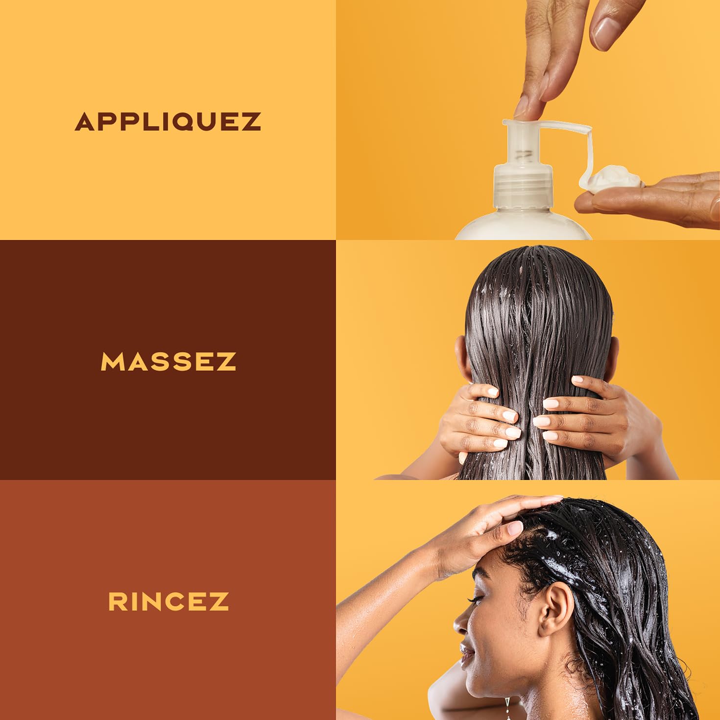 SheaMoisture Shampooing, Après-shampooing et Masque de Traitement en Profondeur pour cheveux abîmés Beurre de Karité Brut Shampooing 1x384 ml, Après-shampooing 1x384 ml, Masque de traitement 1x355 ml