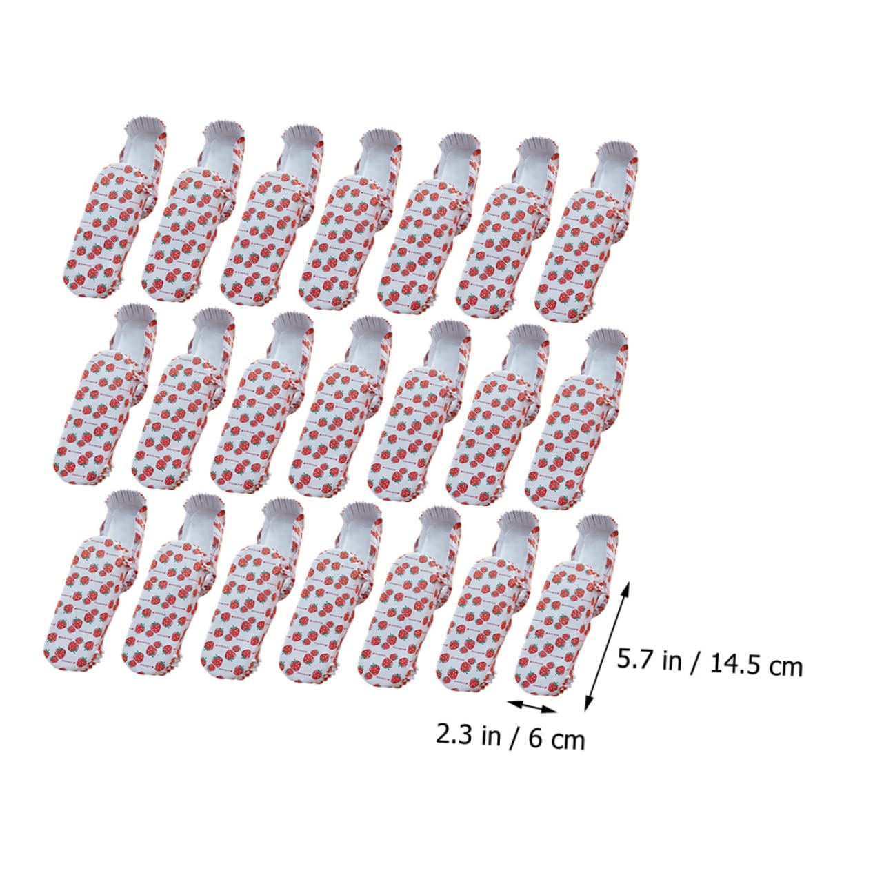 NAMOARLY 100Pcs Disposable Paper Hot Dog Trays Baking Cups for Parties Festivals and Events with Strawberry Pattern for Safe Food Serving