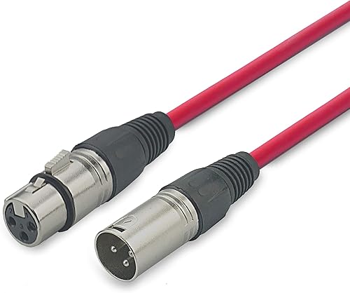 Audibax XLR-Kabel mA nnlich XLR weiblich Rot : Mikrofone