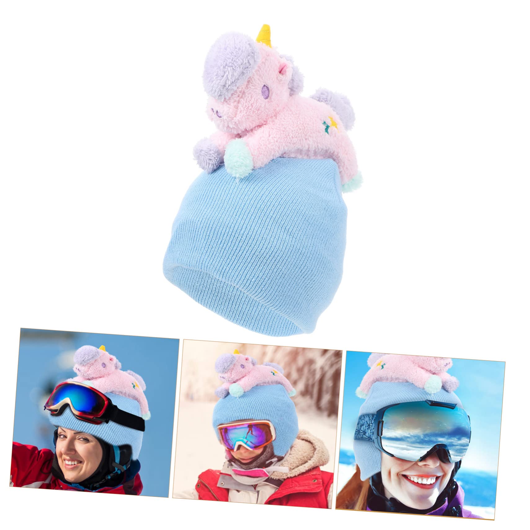 Toyvian Couvre Helmets de Ski Cartoon Élastique Décoratif Protection pour Casque Hiver Accessoires de Ski Extérieur Convient Aux Casques