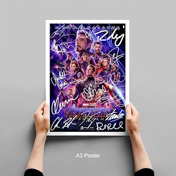 Mounted Gifts Avengers: Endgame Movie Cast Signed A4 Poster Photo Print Framed Autograph Gift 2019 Film Mark Ruffalo Jeremy Renner (A3 Poster Only)