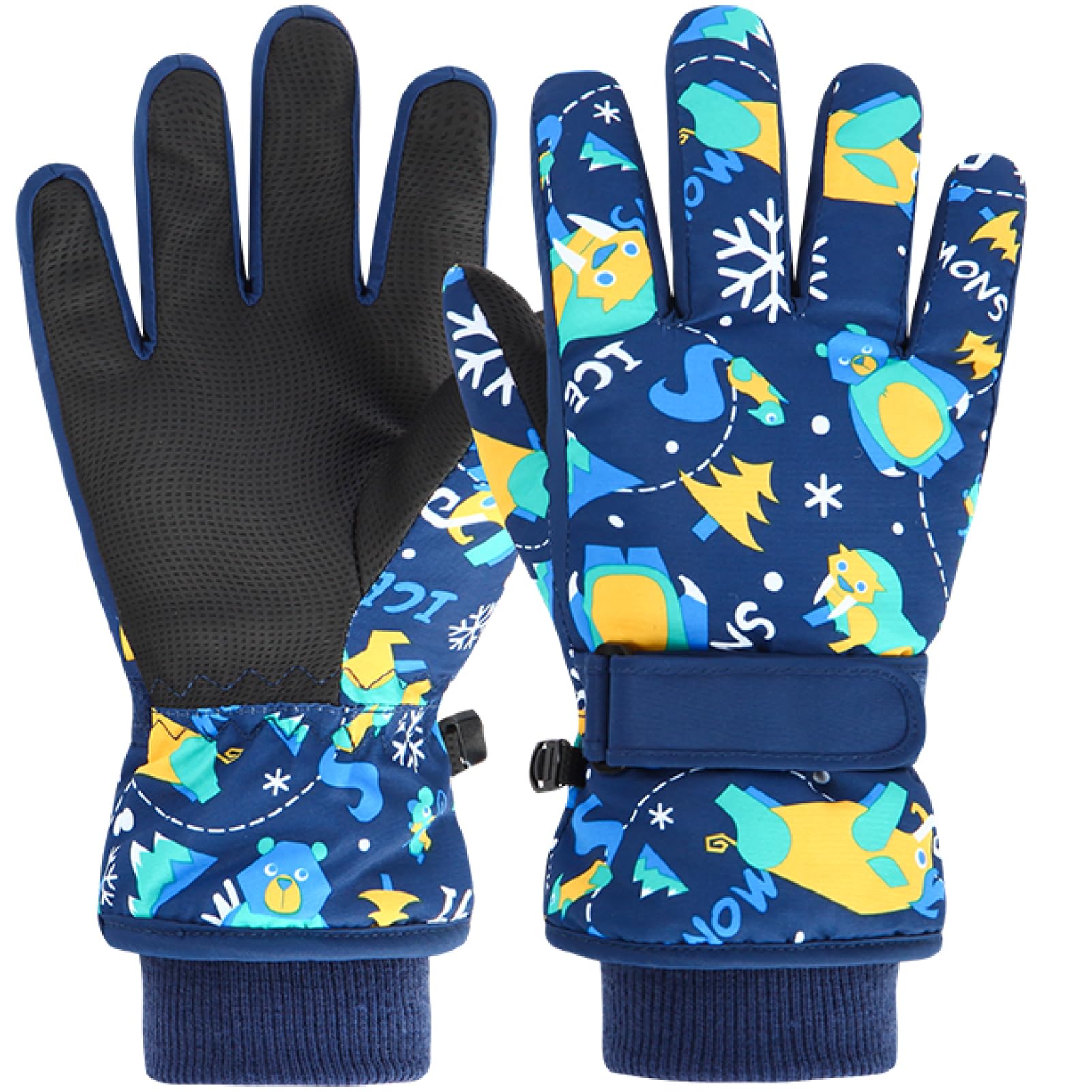 Azarxis Kids Children Ski Gloves Winter Snow Gloves Waterproof Winter Warm Glove for Snowboarding, Sledding