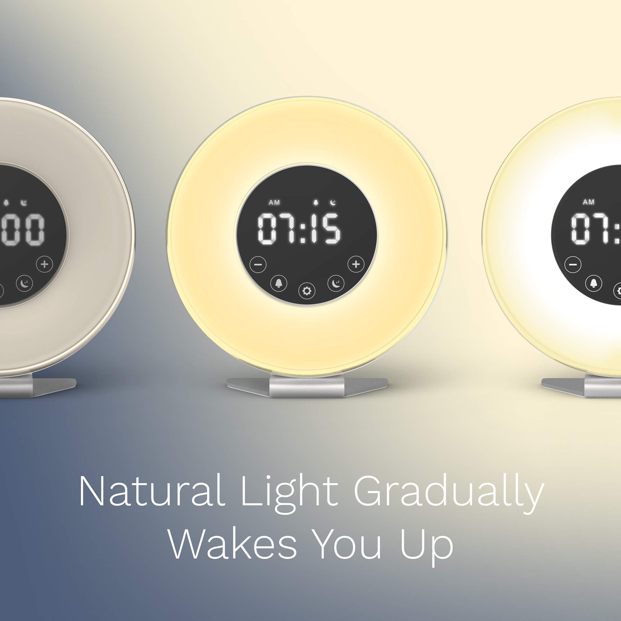 Homelabs Homelabs Sunrise Alarm Clock Digital Led Clock With 6 Color Switch And Fm Radio For Bedrooms Multiple Nature Sounds Sunset Simulation Touch Control With Snooze Function For