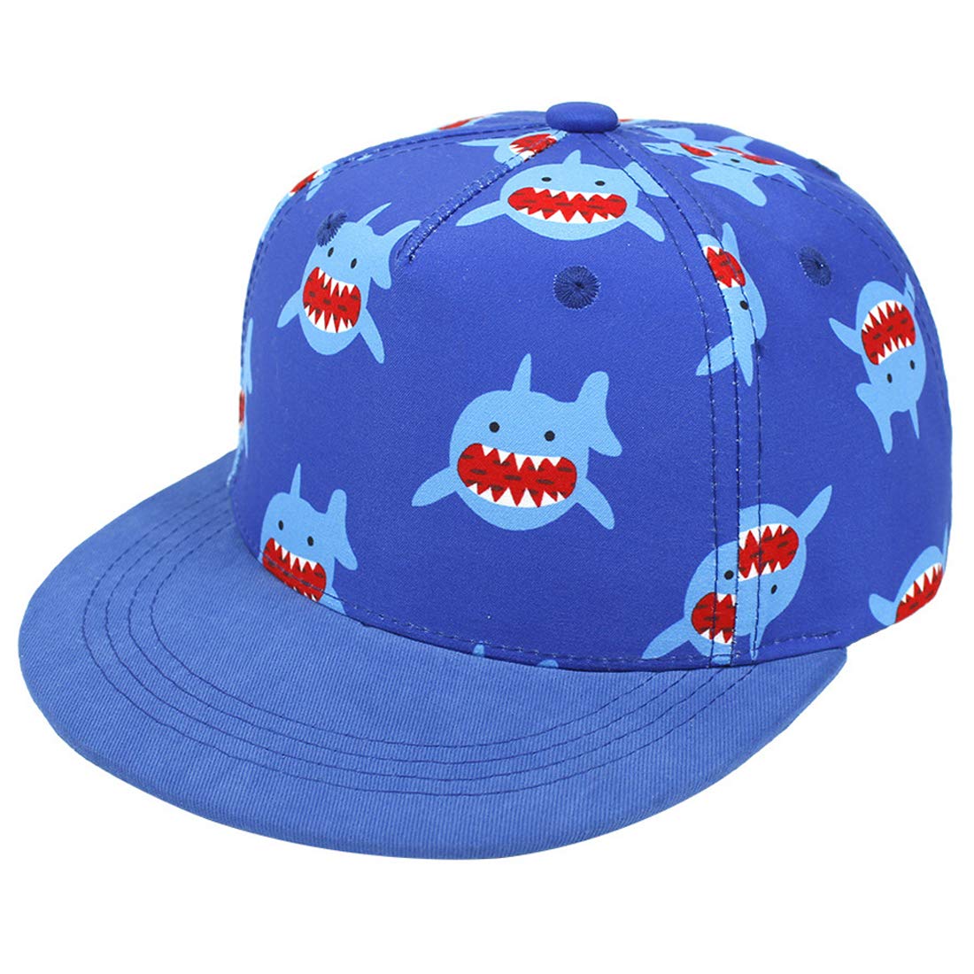 Yixda Men's Shark Baby Sun Hat Kids Hiphop Baseball Cap Boy Girl Snapback Cap - Blue - S