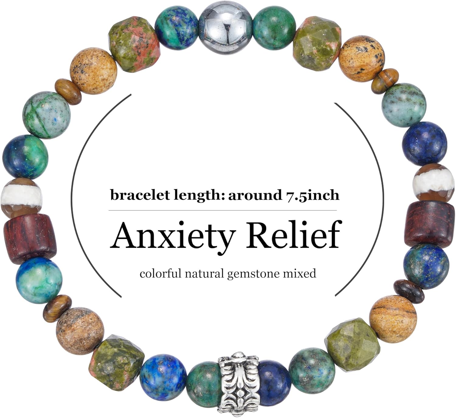 Plumiss Boho Bead Bracelet for Women, Handmade Natural Stone Gold Silver Beaded Colorful Bracelets Trendy Jewelry Gifts for Lover, Mom, Friends - Image 5