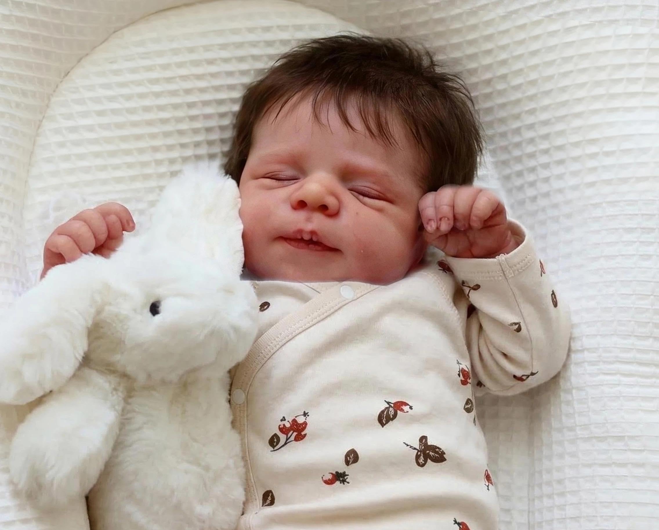 Zero pam Reborn Baby Lebensecht-48CM Reborn Baby Mädchen, Babypuppen Wie Echt Puppe Mit VollVinyl Körper, Echte Babypuppe, Reborn Puppen Lebensecht Mit Haaren