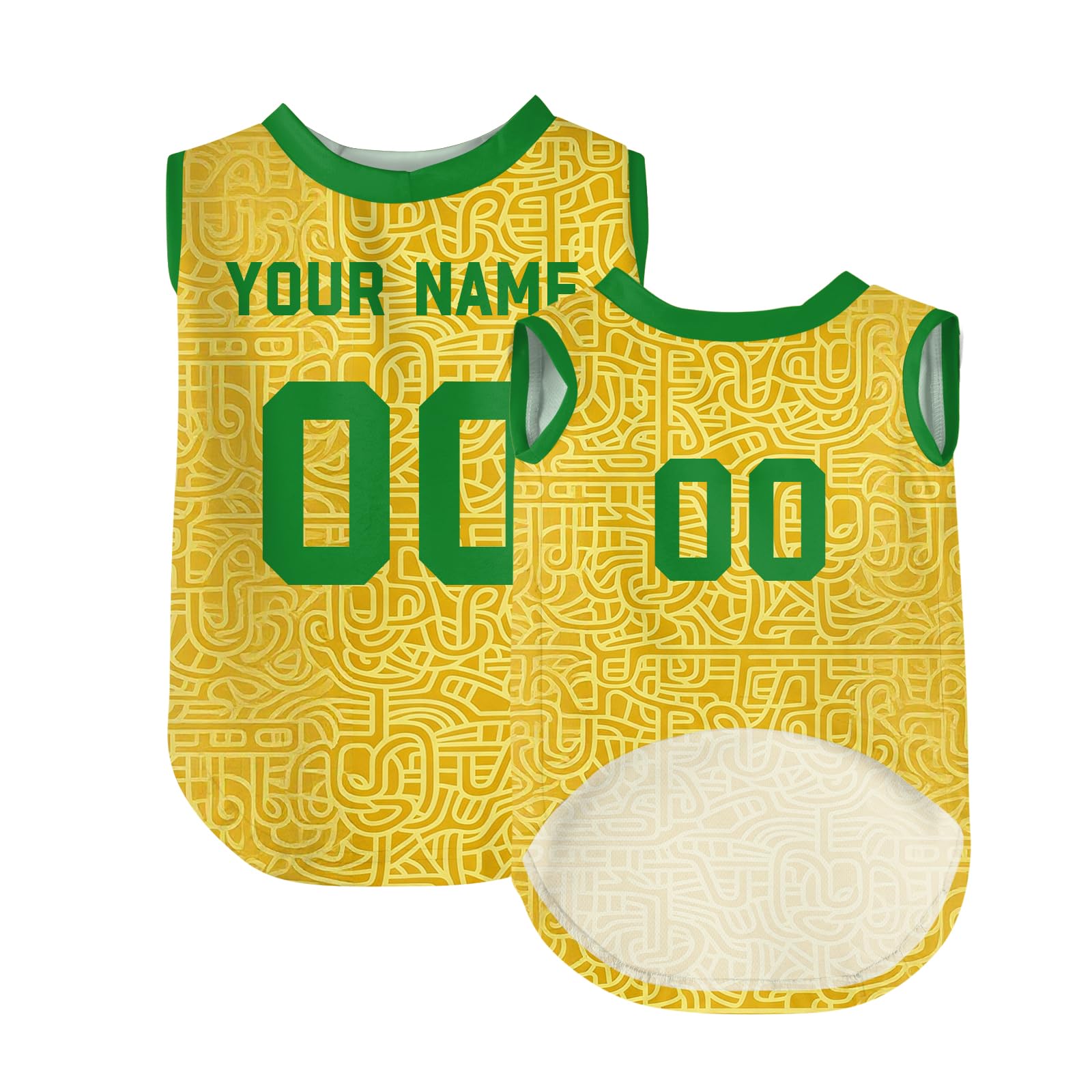 Personalised Dog T-Shirt, Custom Dog Clothes with Name Number & Logo Print, Breathable Quick Dry Sleeveless Football Jersey for Small Medium Large Dogs & Cats, XS-5XL, Ideal Pet Gift for Football Fans