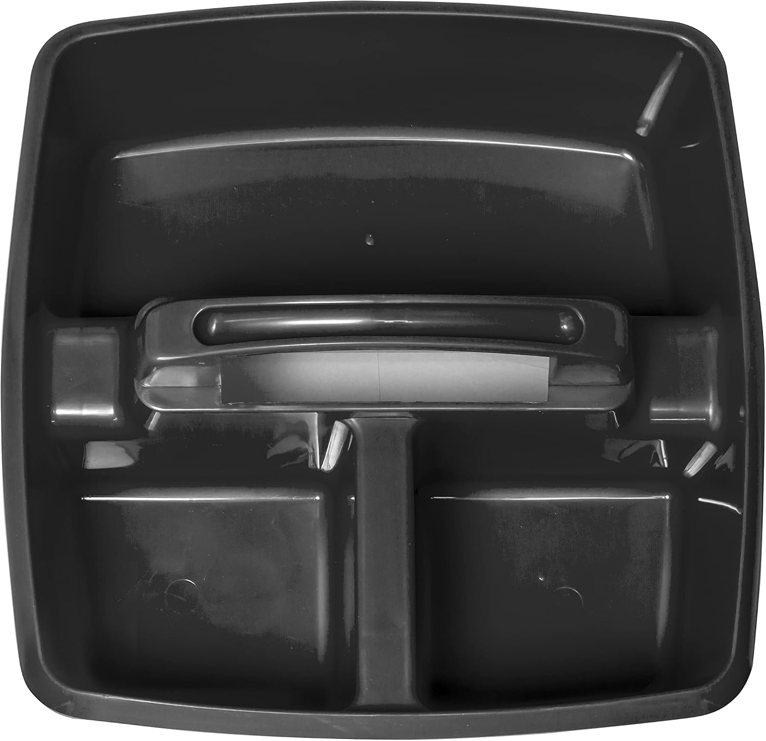 Storex 3-Compartment Small Caddy – Multipurpose Classroom Organizer with Handle, Black, 5-Pack (00972E06C)