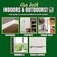 Vista 5 de Mighty Mint Spray repelente de cucarachas con aceite de menta – Asesino natural de cucarachas para uso en interiores y exteriores – Control