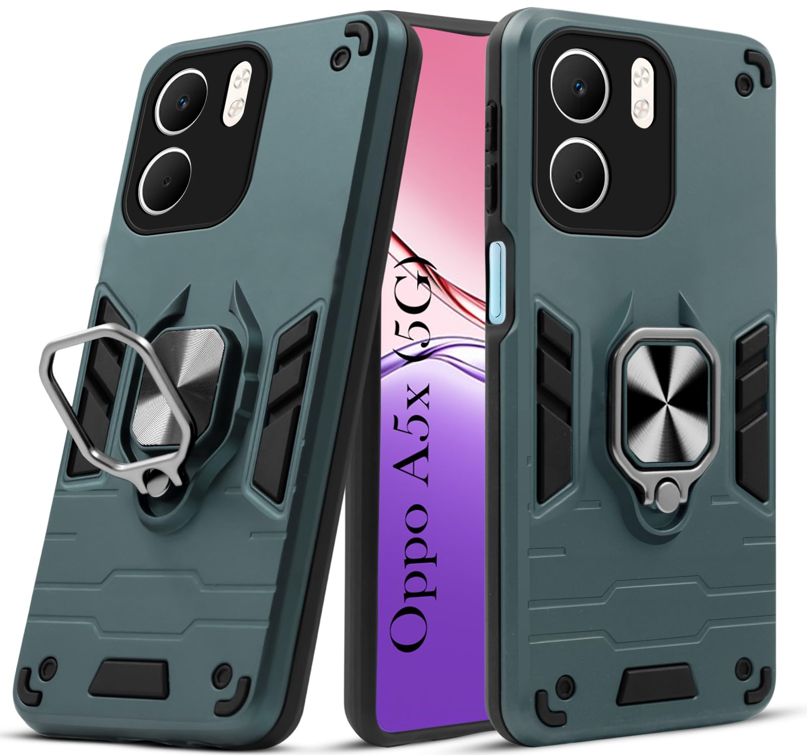 Jkobi Hybrid Armor Back Cover Case for Oppo A5X (Shockproof Dual