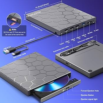 Amazon.com: BPAKDU External CD/D1VD Drive for Laptop, DVD Player