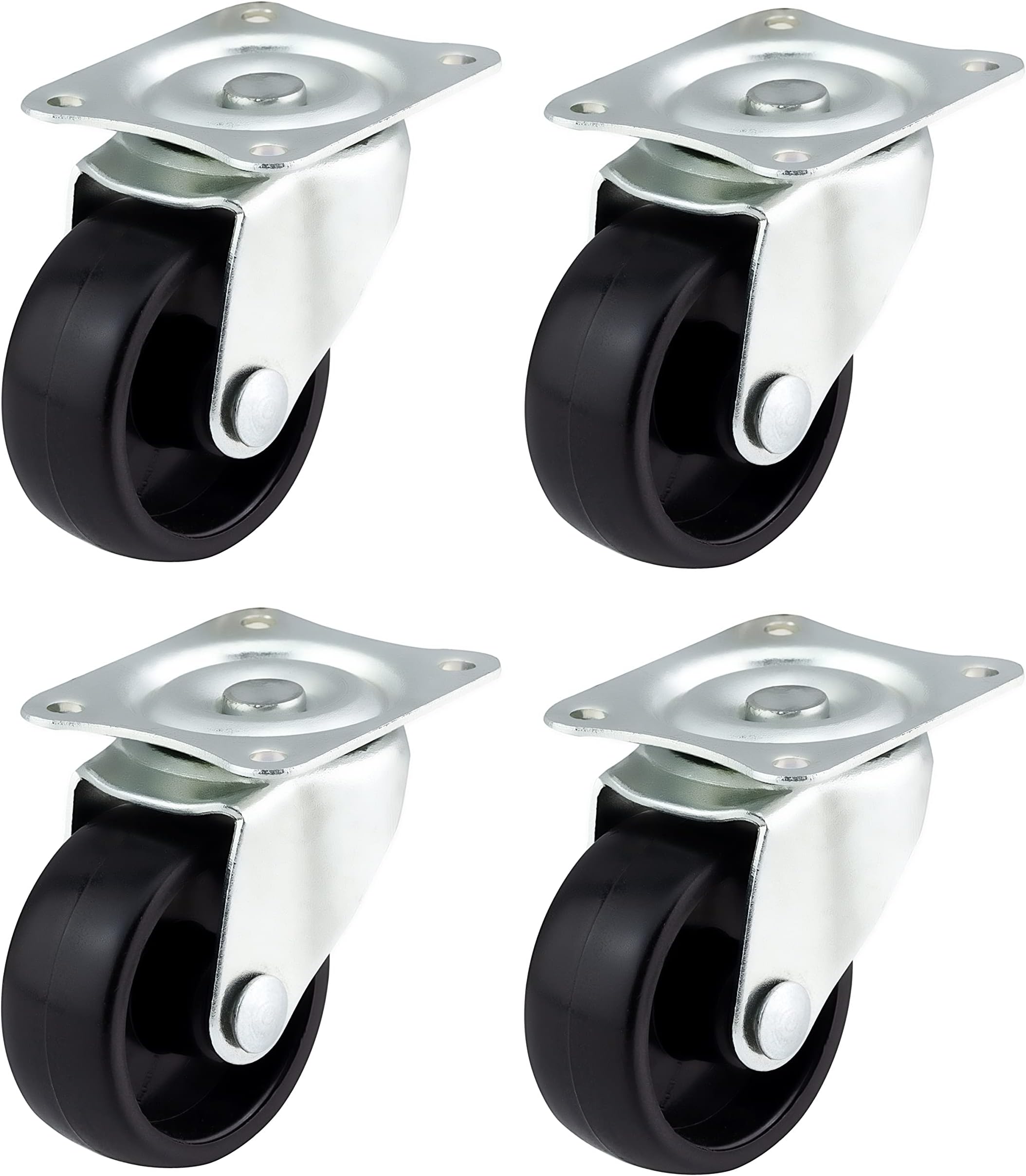Qty. 4 x 40mm Swivel Castors- Furniture, Appliance & Equipment Small Wheels by Bulldog Castors - Max 100Kg Per Set