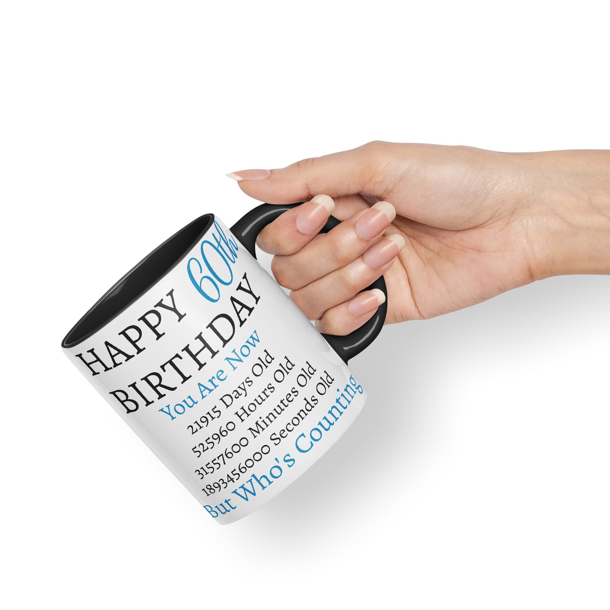 Tazza In Ceramica Blu Con Scritta 'But Who's Counting' Per 70° Compleanno, Regalo Originale Con Giorni E Ore