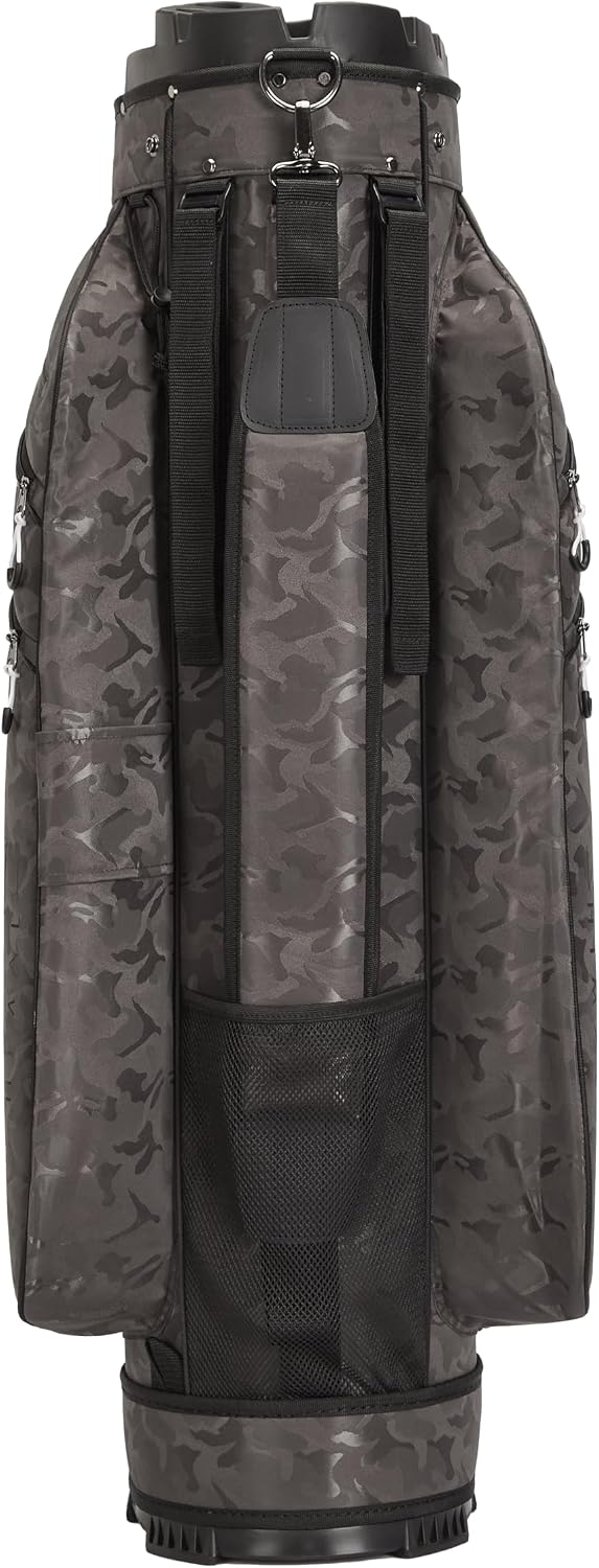 uniHimal Golf Cart Bag with 14-Way Full-Length Dividers, Golf Bag for Men Women with Magnetic Leather Pocket, Handles and Rain Cover, Lightweight Golf Club Bag Includes Cooler Pockets