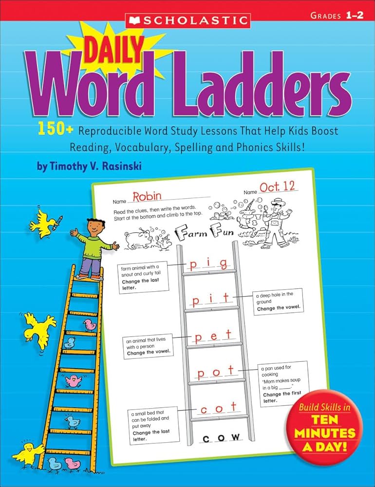 Amazon.com: Daily Word Ladders: Grades 1-2: 150+ Reproducible Word Study Lessons That Help Kids Boost Reading, Vocabulary, Spelling and Phonics Skills!: 0078073074761: Rasinski, Timothy, Rasinski, Timothy V: Books amazon-com-daily-word-ladders-grades-1-2-150-reproducible-word-study-lessons-that-help-kids-boost-reading-vocabulary-spelling-and-phonics-skills-0078073074761-rasinski-timothy-rasinski-timothy-v-books