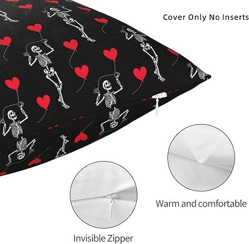 Miniatura 4 de YIPOCH Skeleton Heart- Throw Pillow Covers 26"x26" Throw Pillow Cushion Cases Decoration for Couch Sofa Pillow Covers fundas para cojines de sala