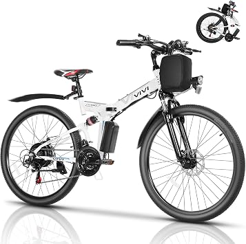 Vivi M026TGB Electric Bike 26" Folding Electric Bike for Adults