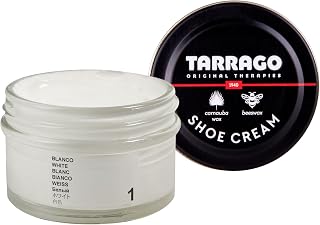 Tarrago Shoe Cream Professional Shoe Polish for Leather Boots, Shoes, Purse, Furniture Eco Friendly Leather Conditioner 1.7oz - White #01
