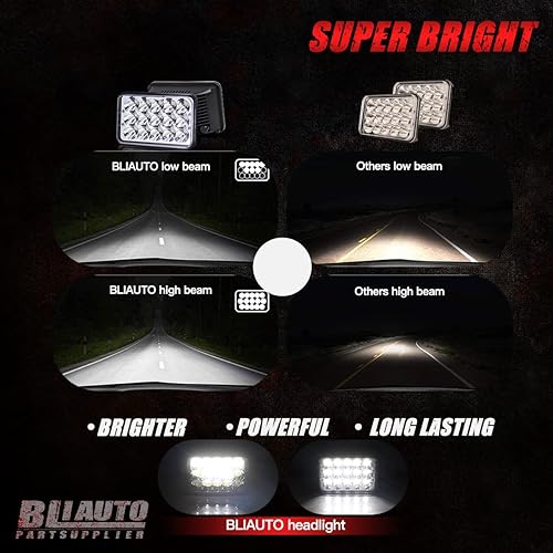 Miniatura 2 de BLIAUTO - Faros LED 4 x 6  5 x 7 pulgadas