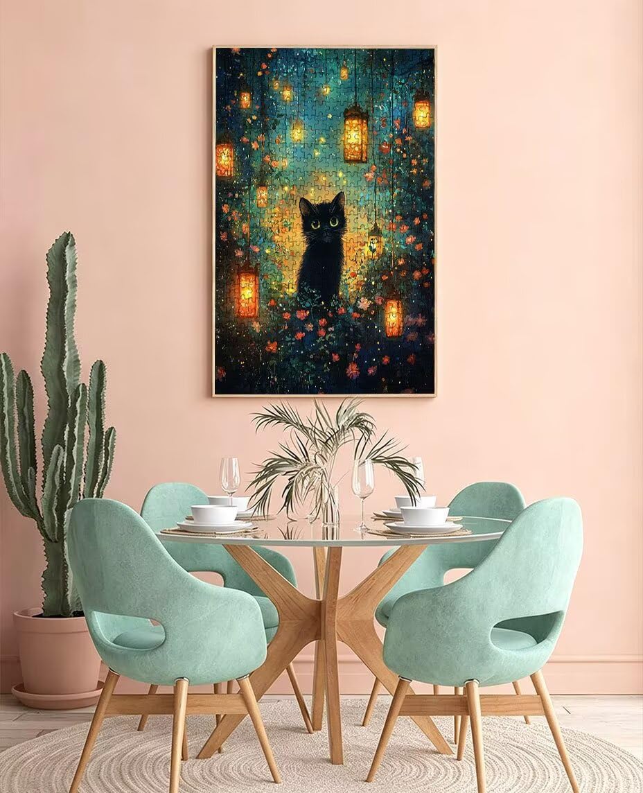 Puzzle 5000 elementów, latarnia kwiaty puzzle dla dorosłych 5000, niemożliwe klasyczne układanki, drewniane układanki, gra rodzinna, do gry edukacyjnej wyzwanie zabawki, dekoracja ścienna prezent