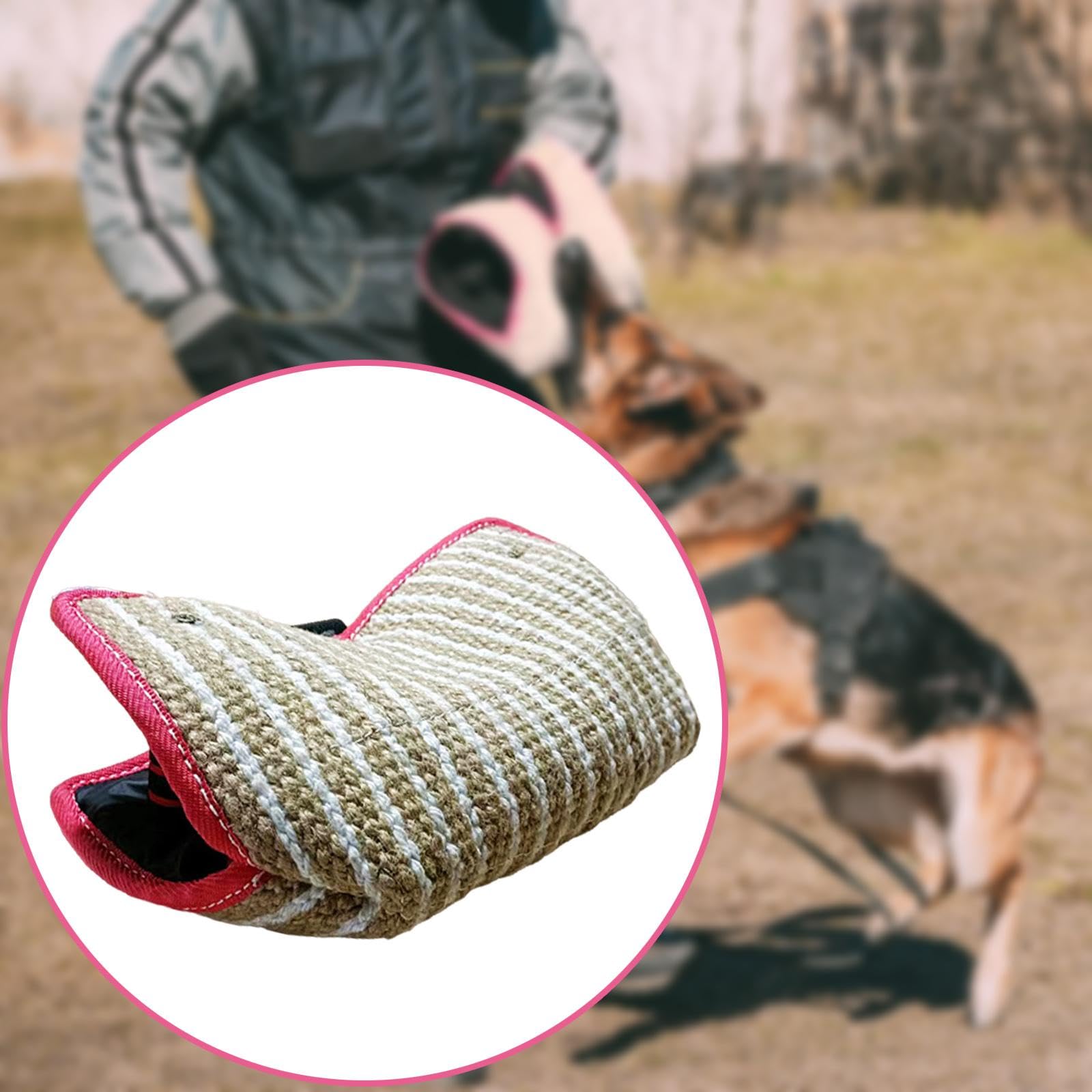 Coussin de Morsure de Chien Multifonction, Dressage de Chien Portable, Manchons de Dentition avec Poignées, Jouets à Mâcher pour