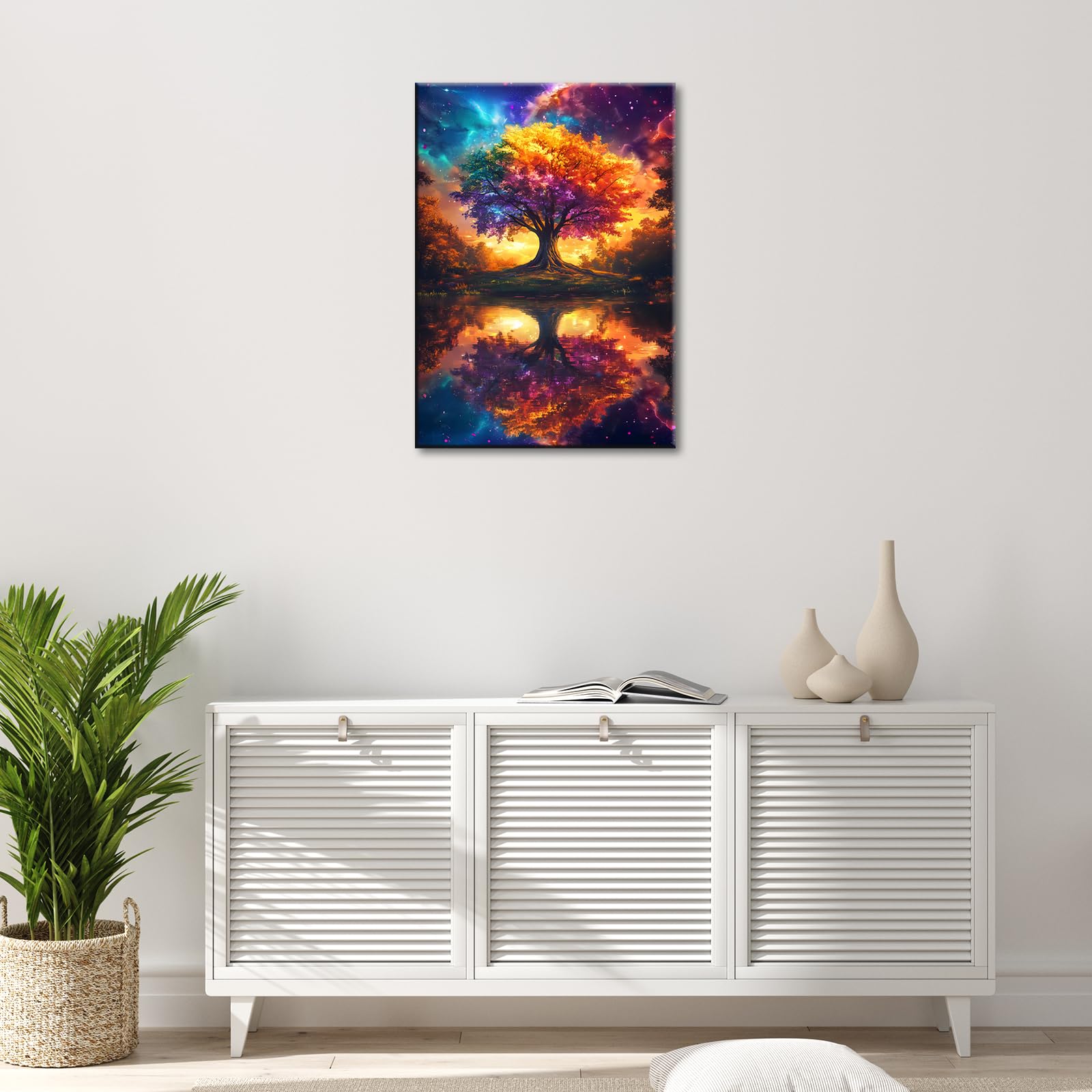 Tableau Toile Chrysanthèmes Et Crâne 30x40cm - Décoration Murale Moderne Sur Cadre Bois