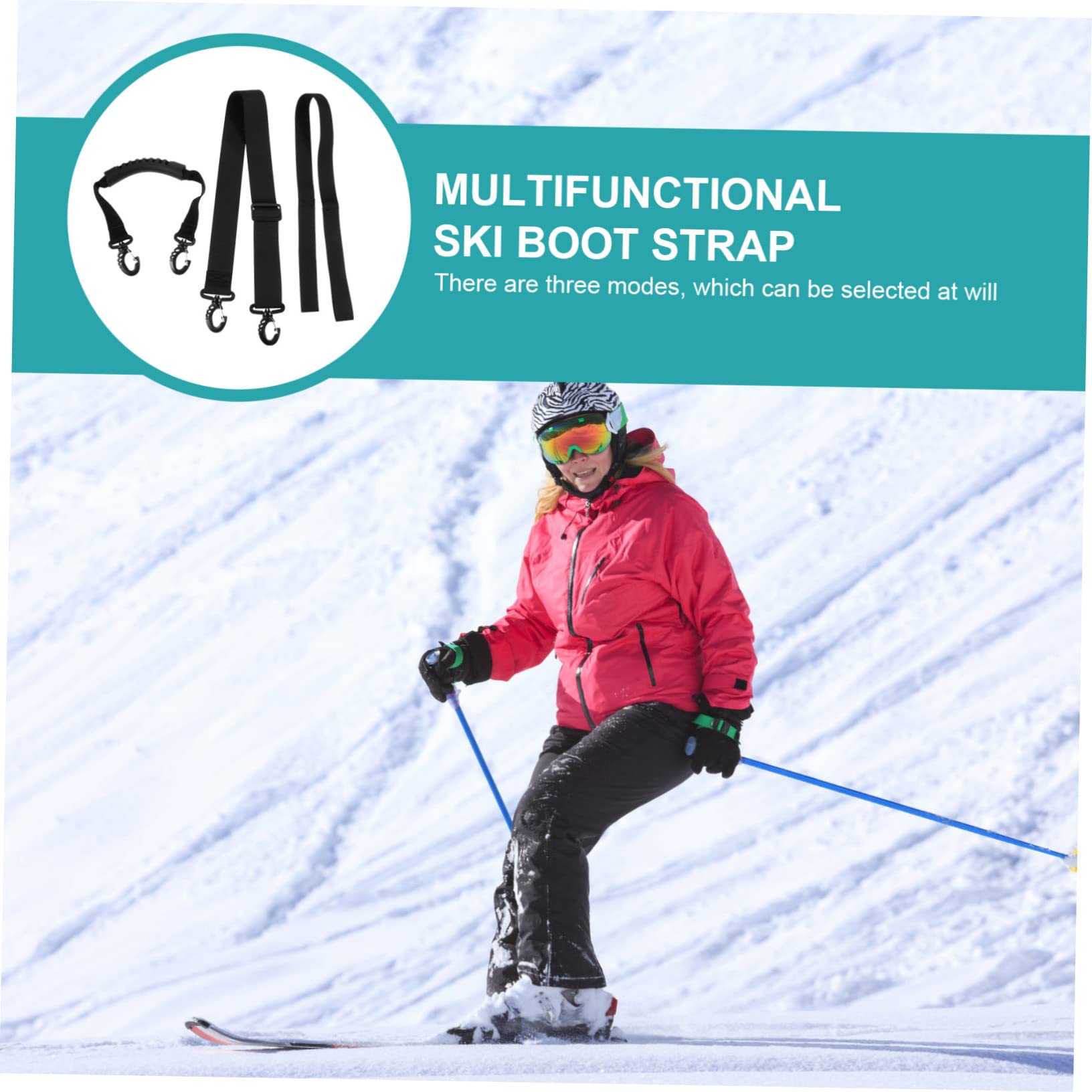 Kisangel 9pièces Sangles Porte-Ski Réglables pour Transport De Chaussures De Ski Et Patins à Glace Accessoires Pratiques Durable pour Hiver