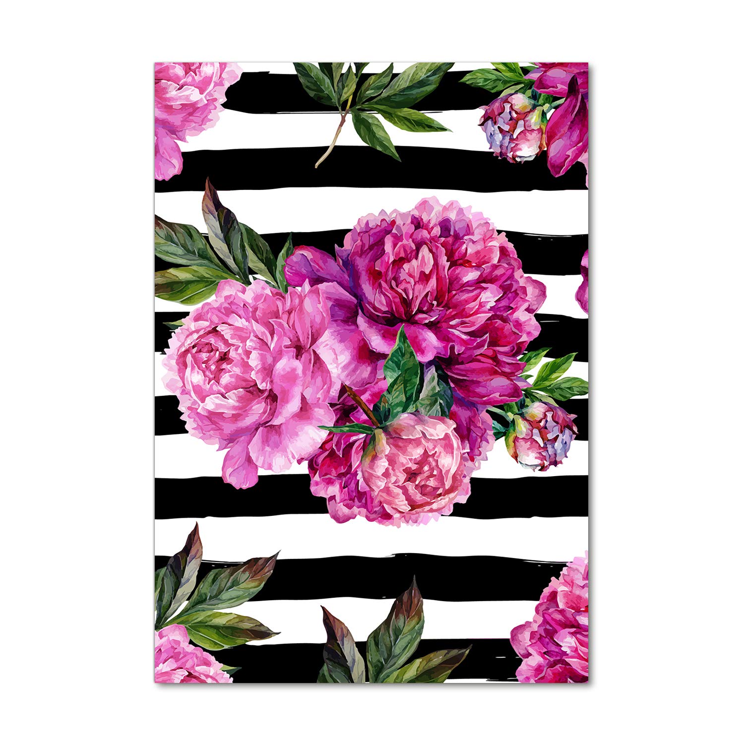 Image sur verre fleurs de pivoines roses pour décorer un salon chaleureux
