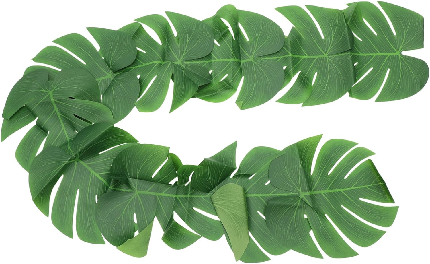 MAGICLULU 5pcs Hawaiian Luau Party Table Runner Decorative Palm Leaf Table Cover for Dining and Events Realistic Simulation Tropical Decor Easy Care and Stylish