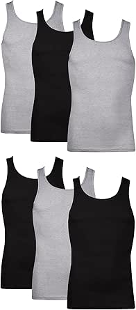 Hanes Canottiere Uomo In Cotone, Confezione Da 6, Bianche
