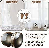 Vista 7 de Jetec Paquete de 12 pesos para cortina de ducha, pesas magnéticas cubiertas de plástico, imanes de ducha para forro que evitan que se vuelen