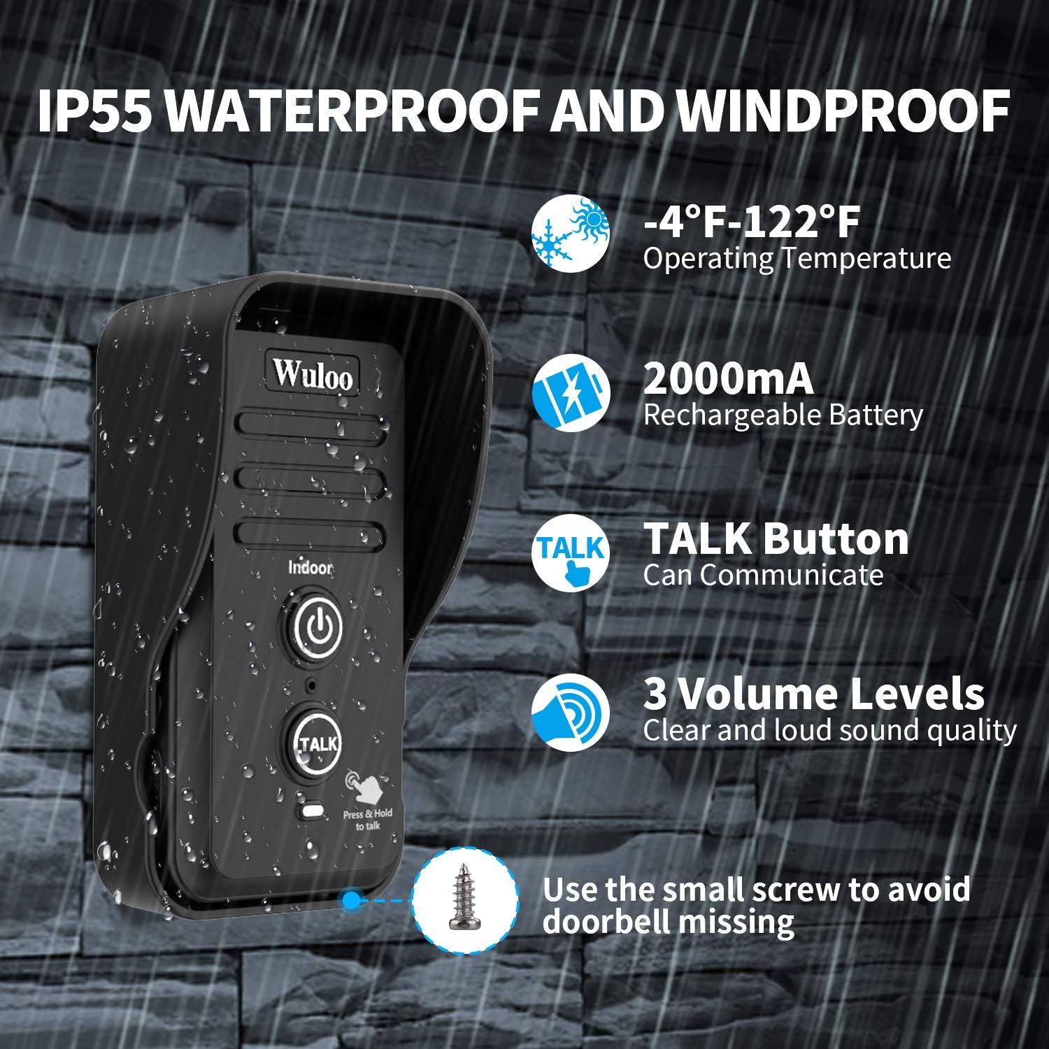 Rеvіеw Dіѕсоunt Wuloo Wireless Intercom Doorbells for Home Classroom, Intercomunicador Waterproof Electronic Doorbell Chime with 1/2 Mile Range 3 Volume Levels Rechargeable Battery Including Mute Mode(Black, 1&2) Bеѕt Cуbеr Mоndау 🔥 Wuloo Wireless Intercom Doorbells for Home Classroom, Intercomunicador Waterproof Electronic Doorbell Chime with 1/2 Mile Range 3 Volume Levels Rechargeable Battery Including Mute Mode(Black, 1&2)