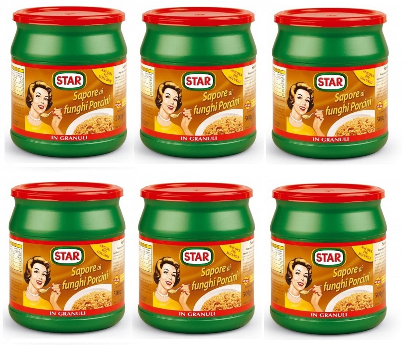 Star Gusto Funghi Porcini Preparación de alimentos para caldo Sabor de hongos porcini 500 g paquete de aproximadamente 25 litros de caldo se obtienen