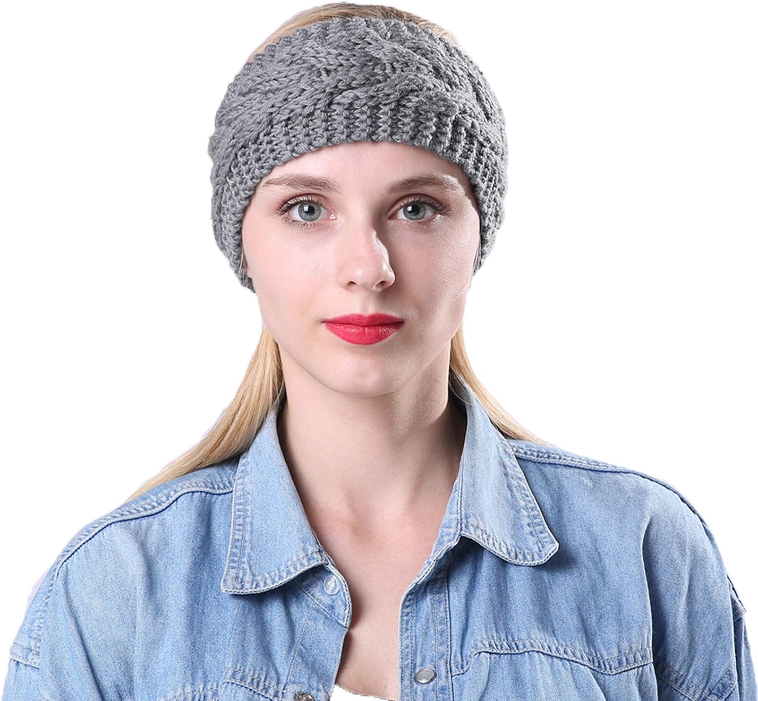DRESHOW Winter Knit Chunky Headbands for Women Crochet Turban Knitted Ear Warmer Fashion Head Wrap 6 Pack - Image 6