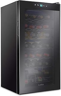 Ivation 28 Bottle Compressor Wine Cooler Refrigerator | Large Freestanding Wine Cellar For Red, White, Champagne or Sparkl...