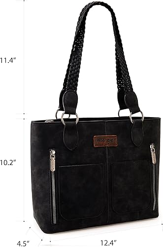 Miniatura 6 de Wrangler Bolso de mano desgastado para mujer, bolso occidental con múltiples bolsillos, bolso de mano y bolso de hombro