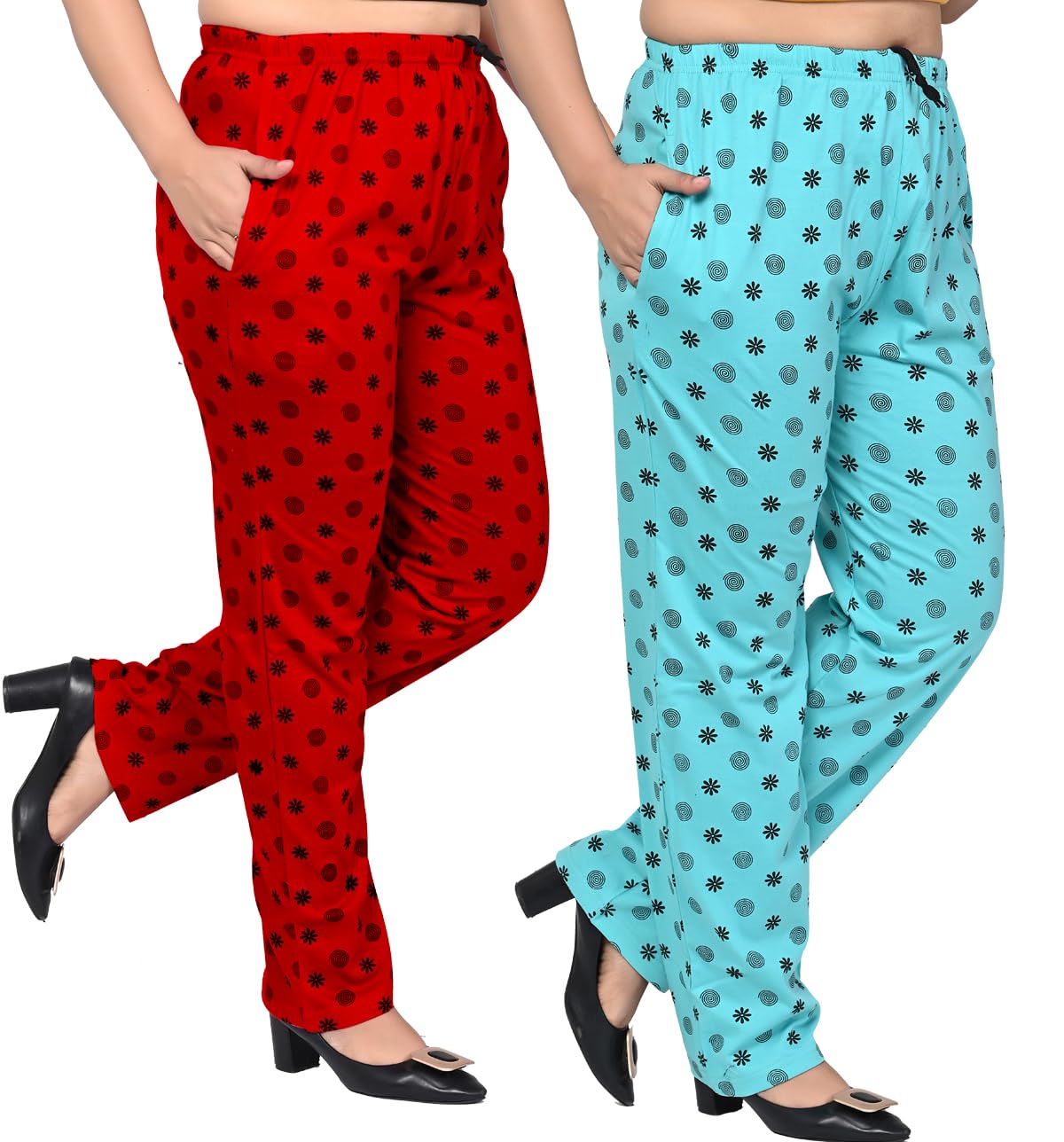 Women's Cotton Printed Pyjama(Pack of 2)-image-25